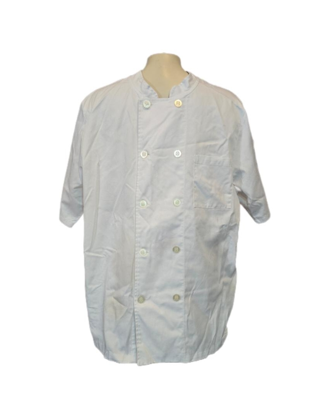 Mens Chef Works White Short-Sleeve Chef Jacket‎ Size Medium